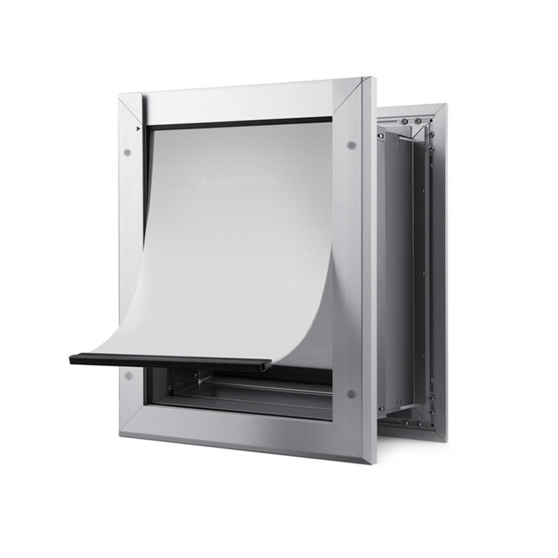 ISO9001 PET Puerta segura de aluminio PET Cuatro puertas de cierre con candado magnético Puerta para perros