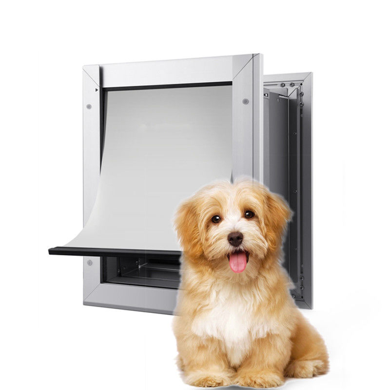 ISO9001 PET Puerta segura de aluminio PET Cuatro puertas de cierre con candado magnético Puerta para perros