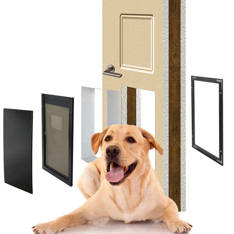 ISO9001 PET Puerta segura de aluminio PET Cuatro puertas de cierre con candado magnético Puerta para perros