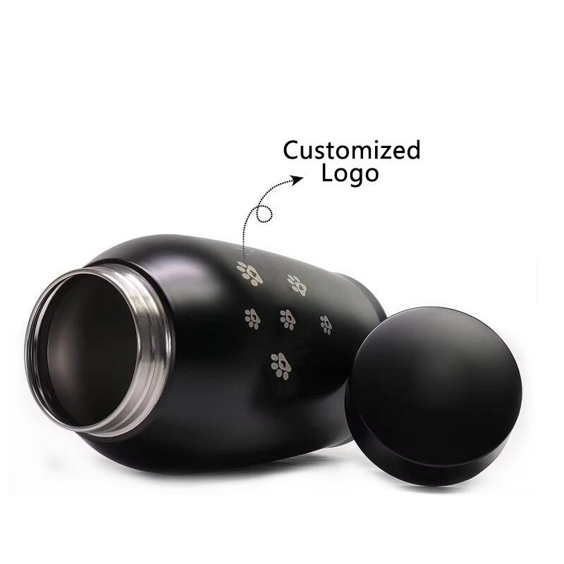 Parte de mecanizado CNC de aluminio personalizado Jar conmemorativo Perro de gato suministros funerarios de acero inoxidable sellado Urna para mascotas