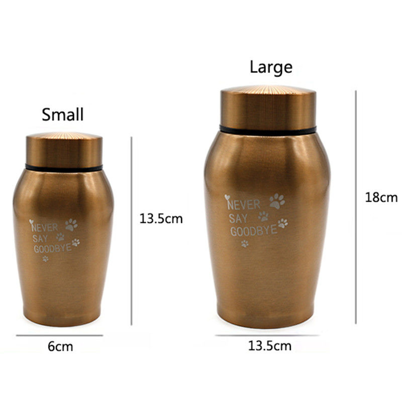 Parte de mecanizado CNC de aluminio personalizado Jar conmemorativo Perro de gato suministros funerarios de acero inoxidable sellado Urna para mascotas