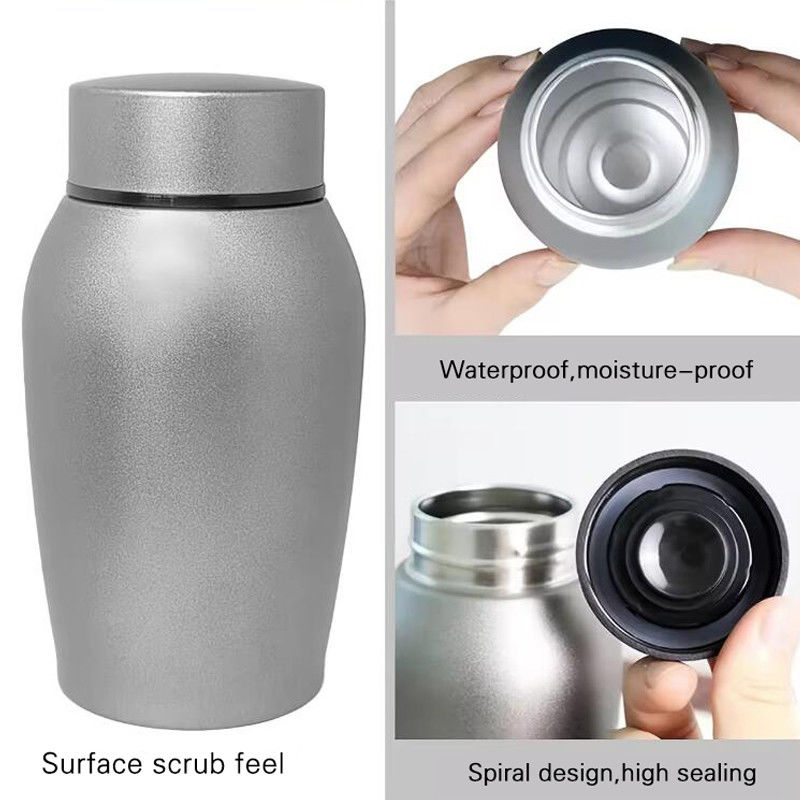 Parte de mecanizado CNC de aluminio personalizado Jar conmemorativo Perro de gato suministros funerarios de acero inoxidable sellado Urna para mascotas